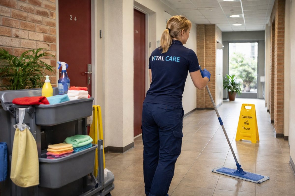 Vital Care VvE schoonmaak in gemeenschappelijke gang